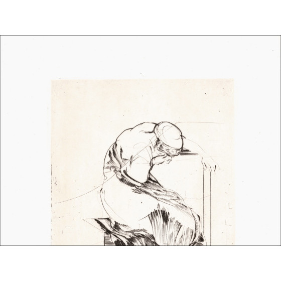 Claude Weisbuch - Horace V, incisione originale firmata 1995