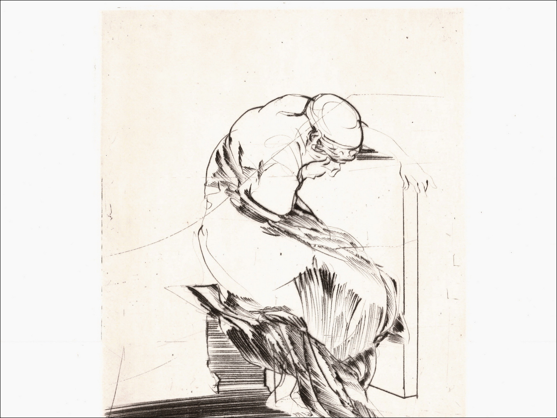 Claude Weisbuch - Horace V, Original signierte Radierung 1995