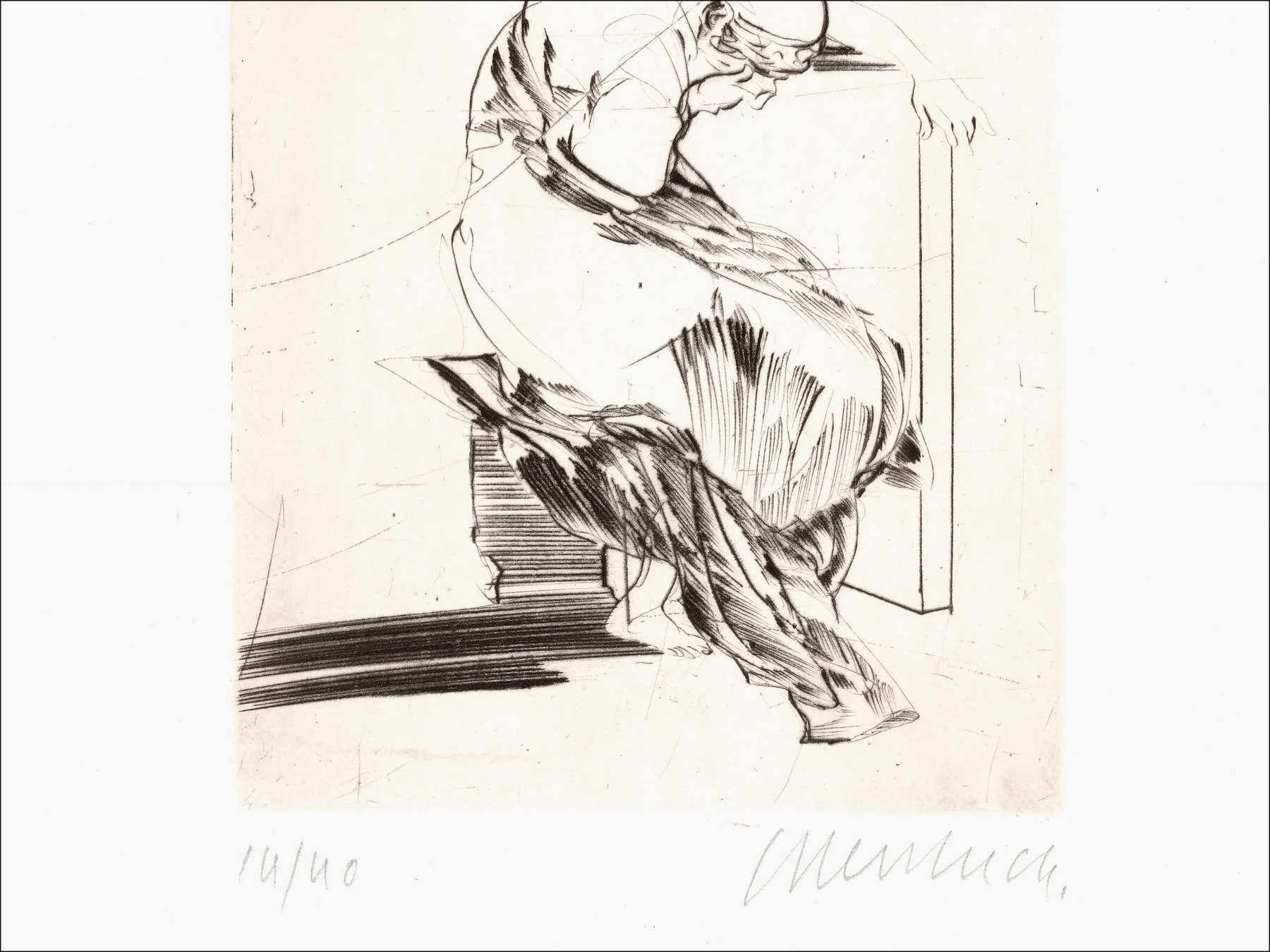 Claude Weisbuch - Horace V, originele gesigneerde gravure uit 1995