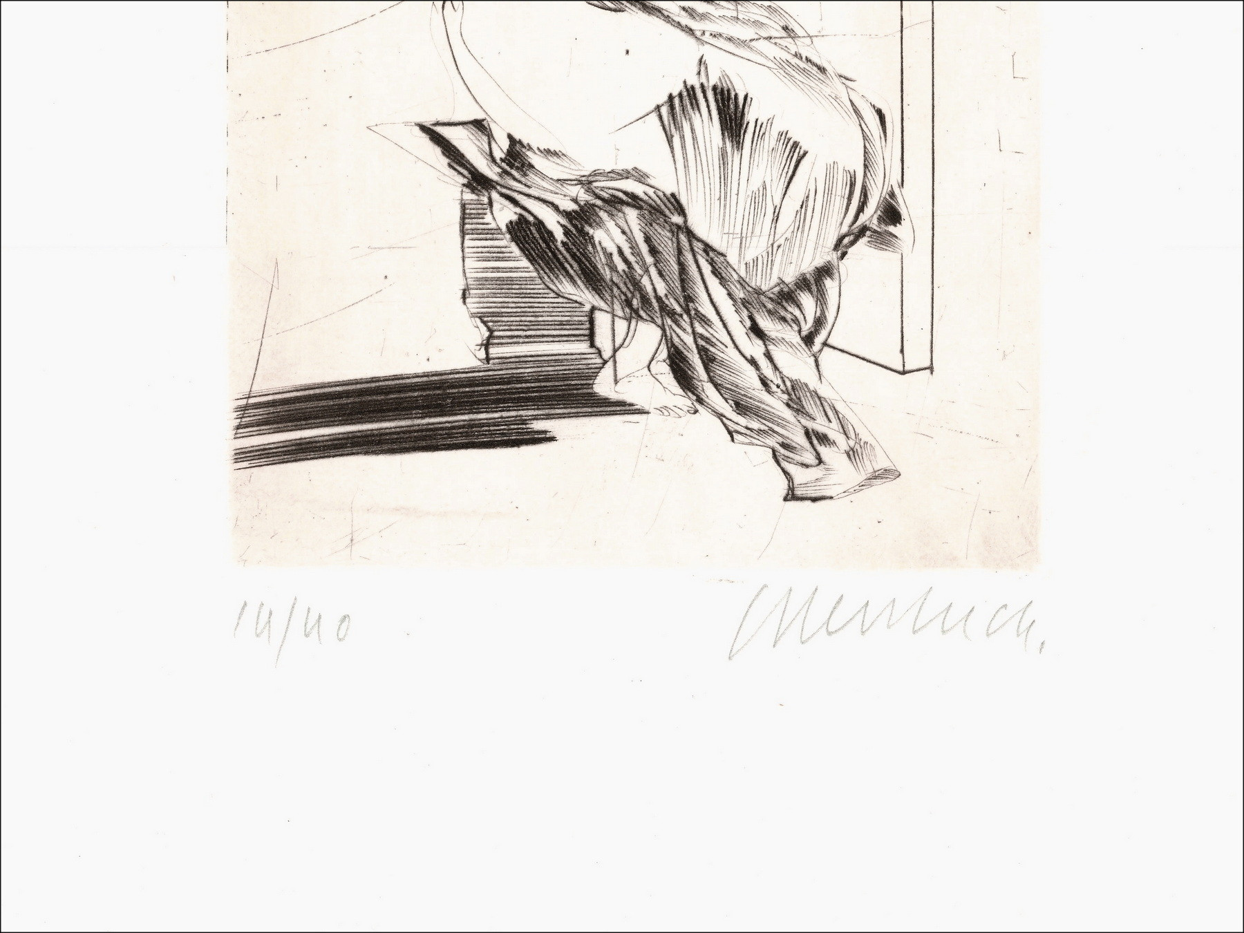 Claude Weisbuch - Horace V, original signed engraving 1995