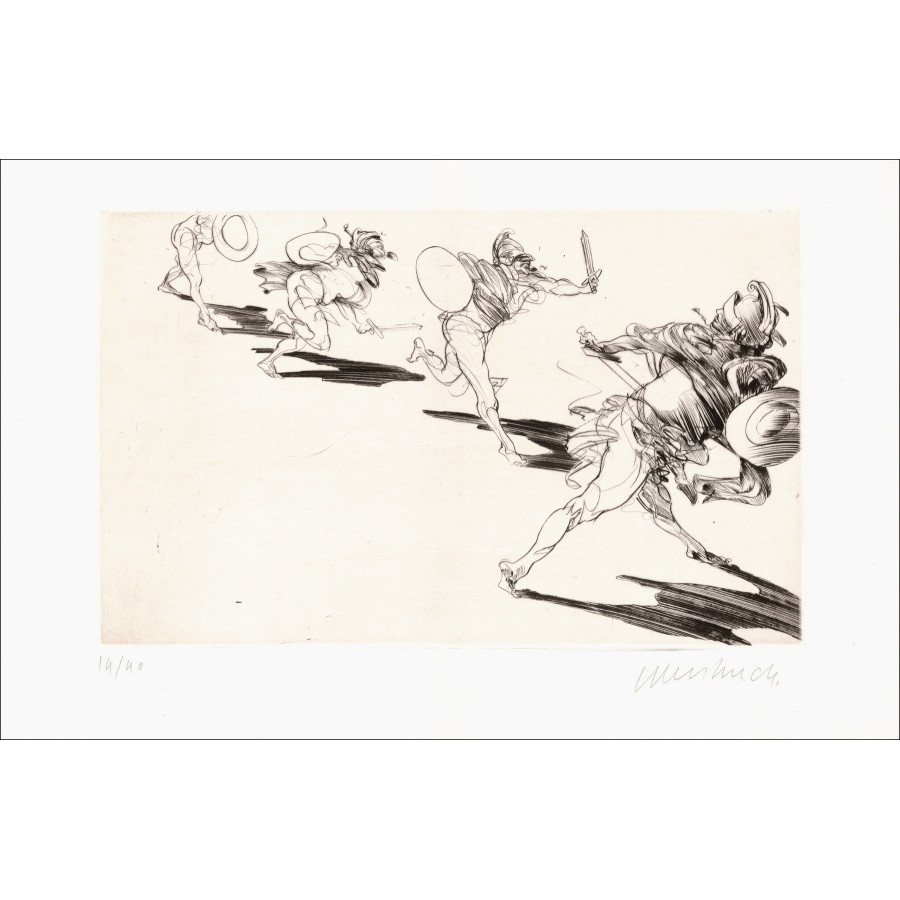 Claude Weisbuch - Horace VIII, original signed engraving 1995