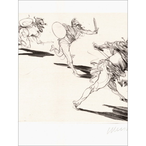 Claude Weisbuch - Horace VIII, original signed engraving 1995