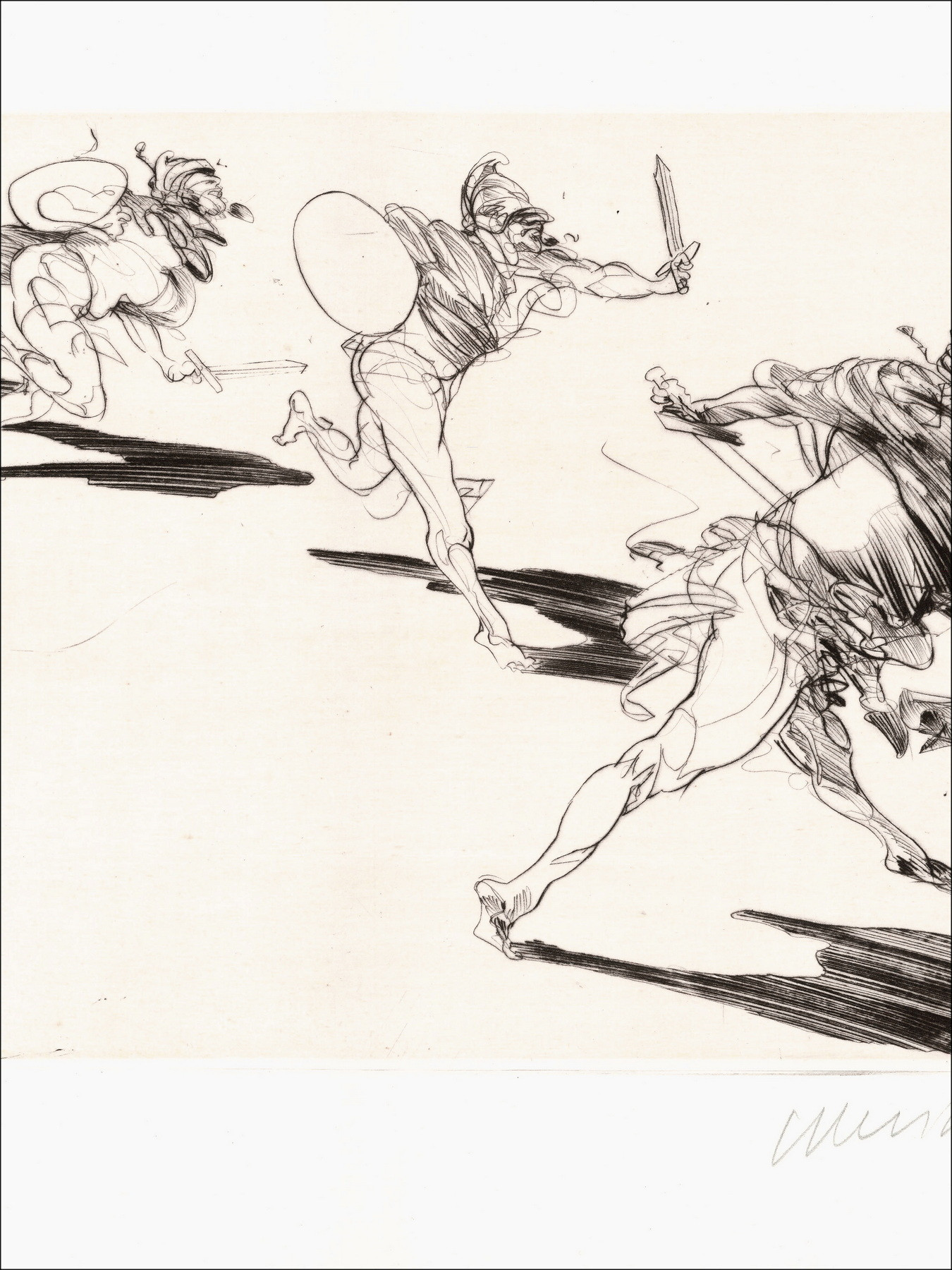 Claude Weisbuch - Horace VIII, original signed engraving 1995