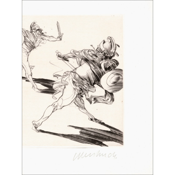 Claude Weisbuch - Horace VIII, signierte Originalradierung von 1995