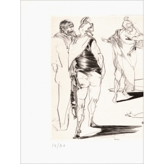 Claude Weisbuch - Horace IX, gravure originale signée 1995
