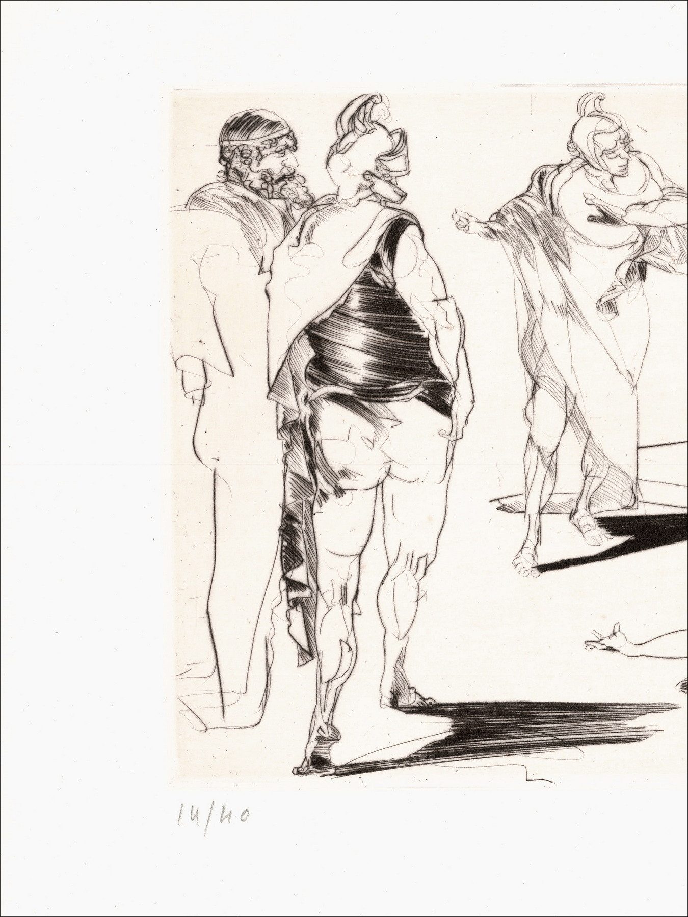 Claude Weisbuch - Horace IX, grabado original firmado 1995