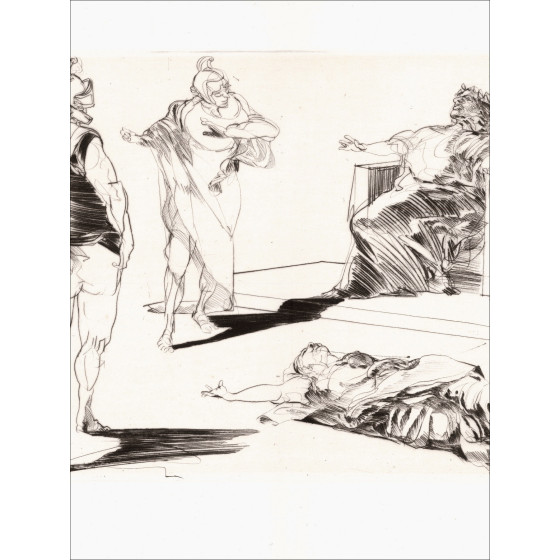 Claude Weisbuch - Orazio IX, incisione originale firmata 1995
