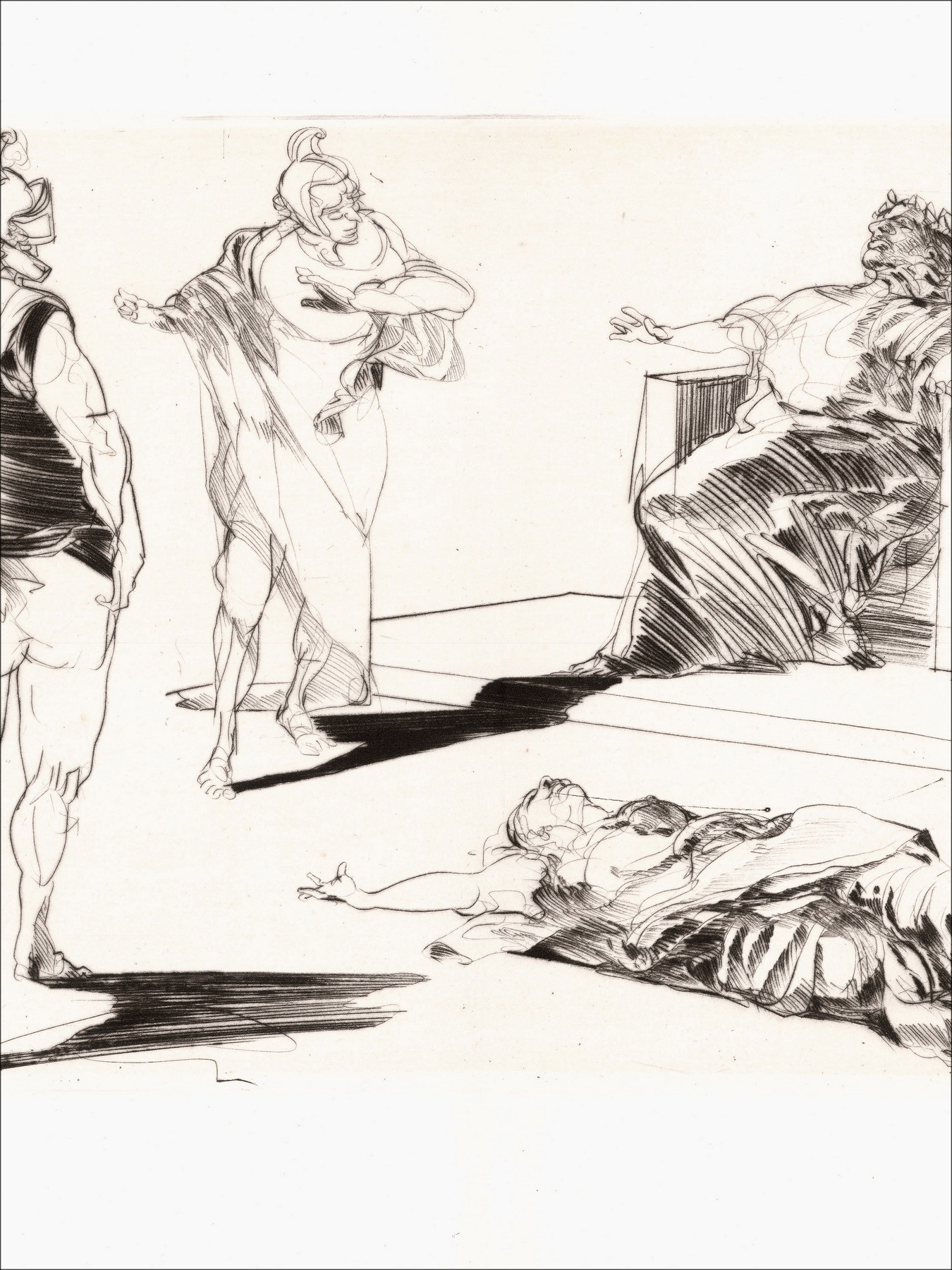 Claude Weisbuch - Horace IX, gravure originale signée 1995