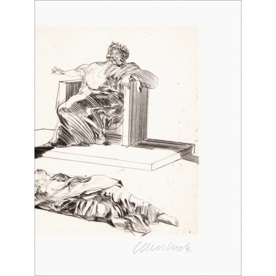 Claude Weisbuch - Horace IX, gravure originale signée 1995