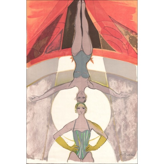 Camille Hfra_LatnIRE : Le Cirque, Les éfra_Latnristes - Lith originale origineel ondertekend, 1974