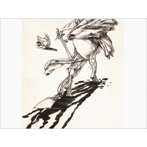 Claude Weisbuch - Horacio XIII, grabado original firmado 1995