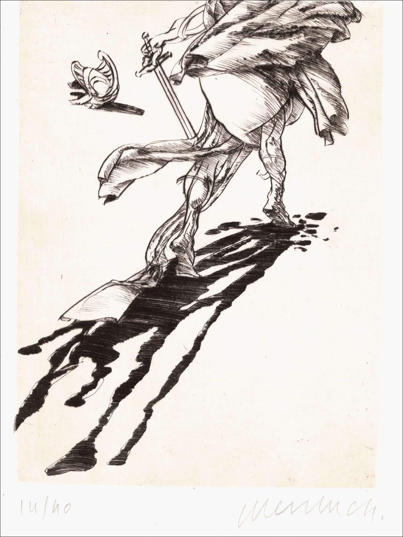 Claude Weisbuch - Horace XIII, gravure originale signée 1995