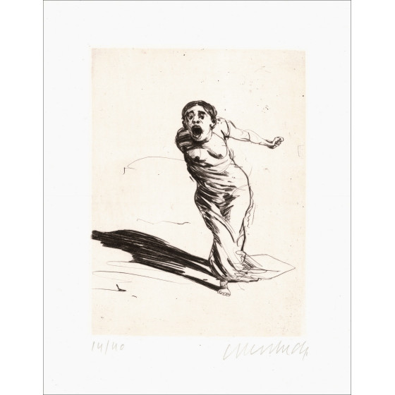 Claude Weisbuch - Horace XIV, original signed engraving 1995