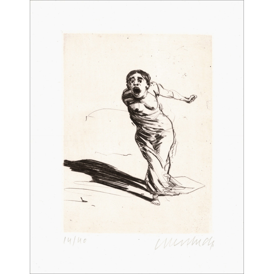 Claude Weisbuch - Horace XIV, incisione originale firmata 1995