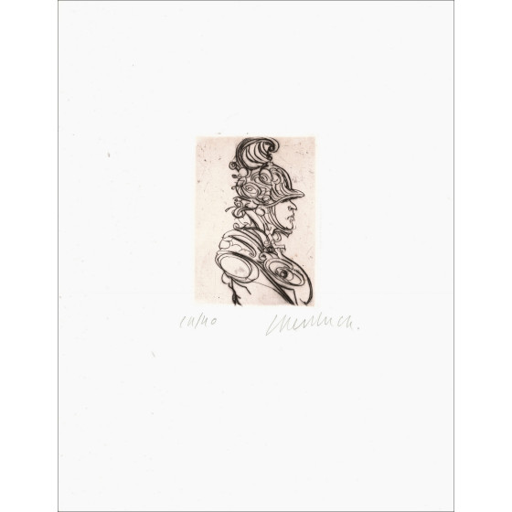 Claude Weisbuch - Horace XV, signierte Originalradierung aus dem Jahr 1995