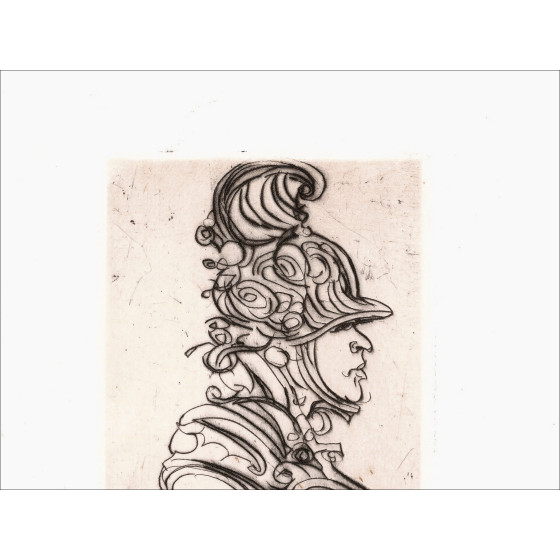 Claude Weisbuch - Horace XV, original signed engraving 1995