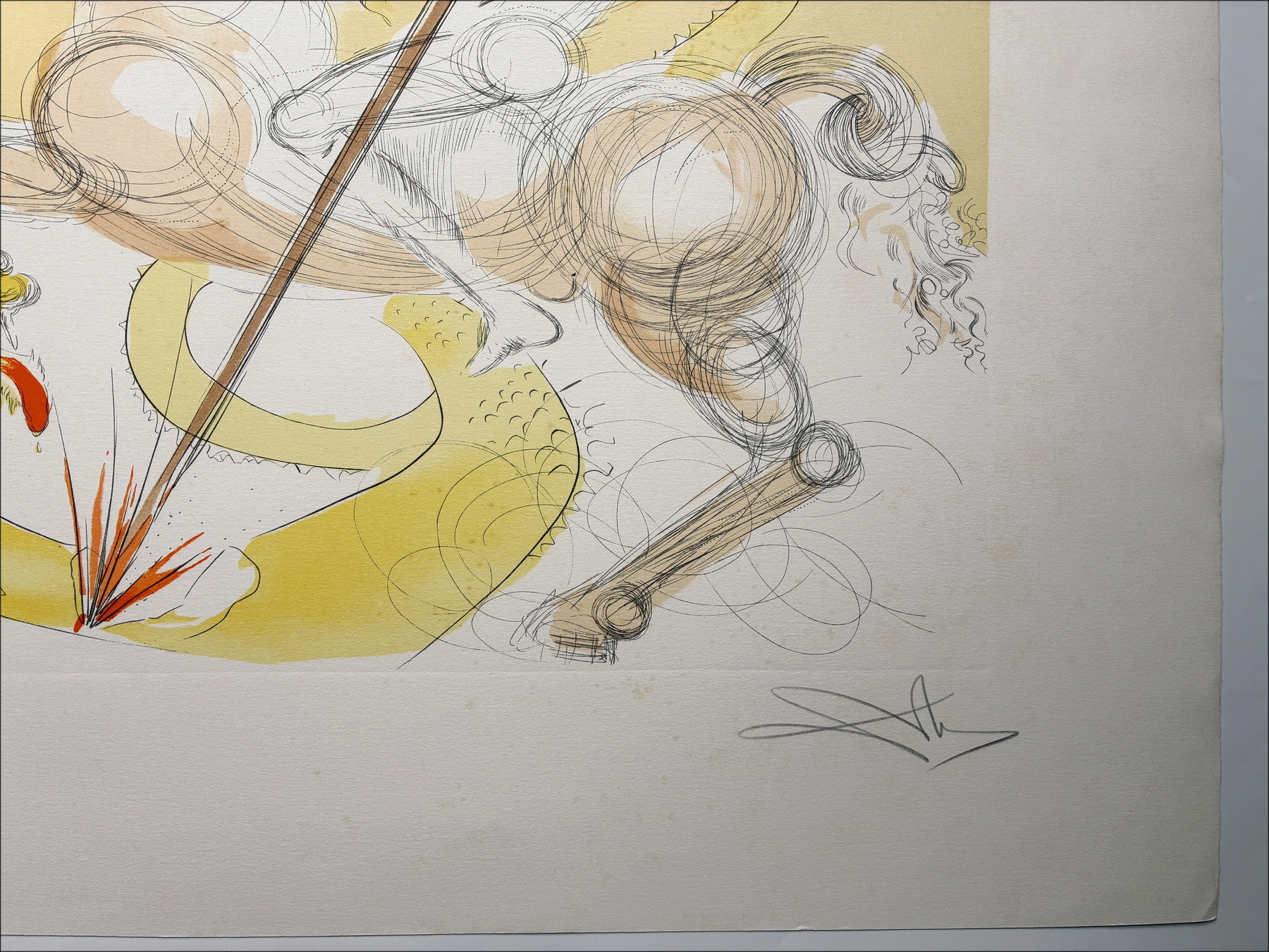 Salvador Dalì - San Giorgio e il Drago, incisione firmata 1974