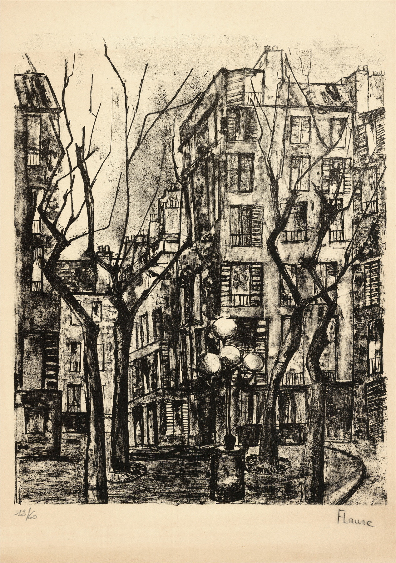 Flaure - Parijs, originele gesigneerde lithografie