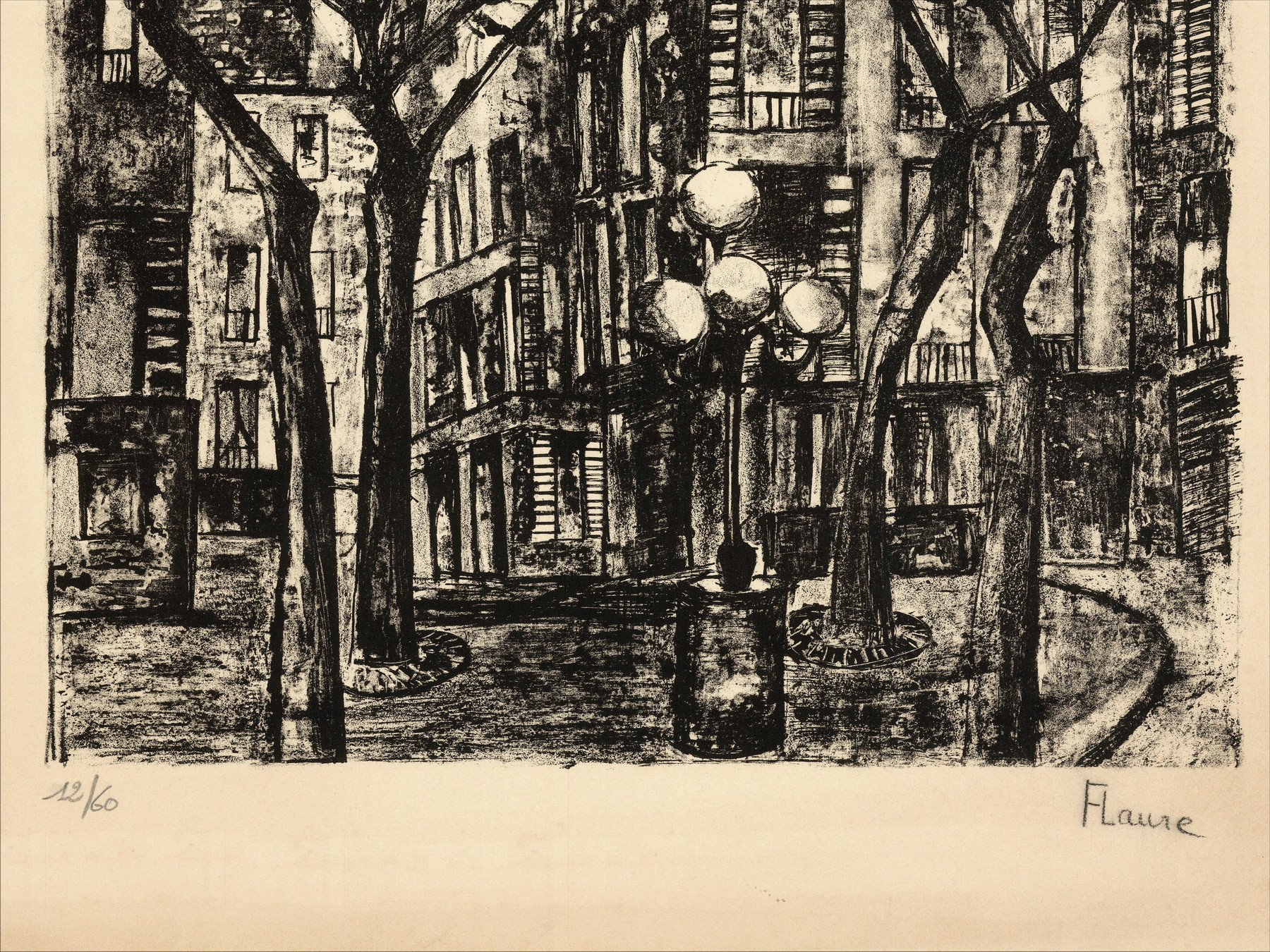 Flaure - París, litografía original firmada