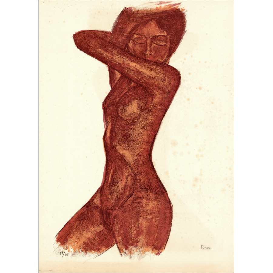 Flaure - Woman, original numbered and signed lithograph