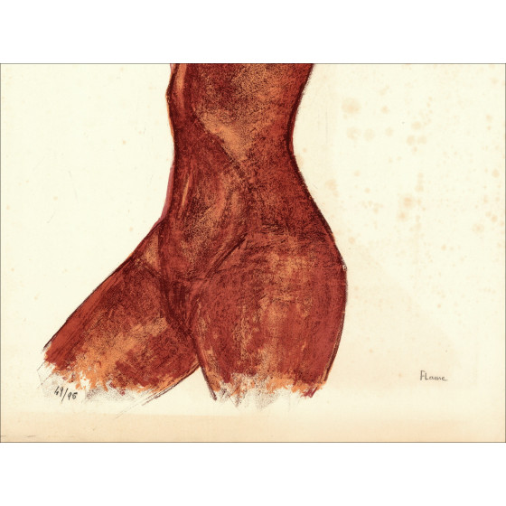 Flaure - Woman, original numbered and signed lithograph