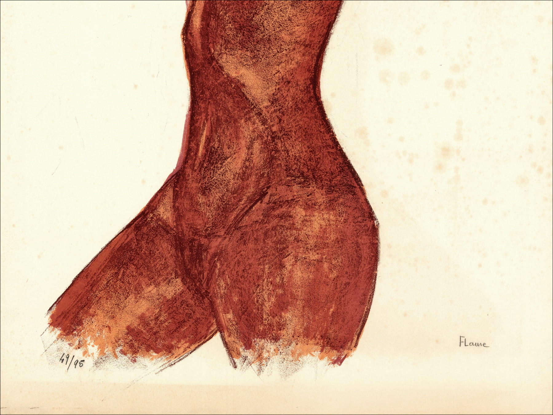 Flaure - Femme, lithographie originale numérotée et signée