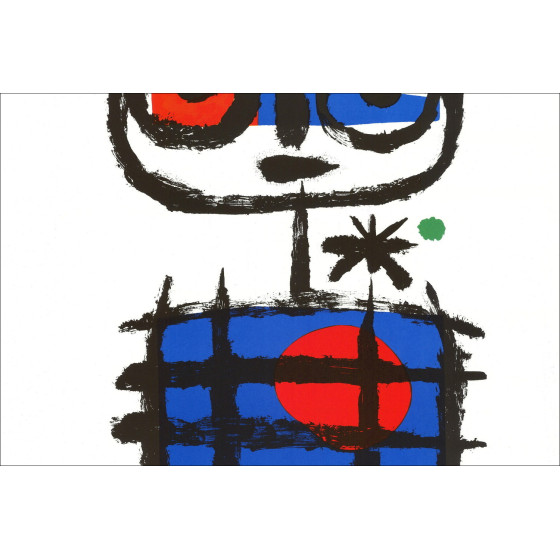 Joan MIRO - Original engraved wood "Composition BG01" 32x25cm - 1984