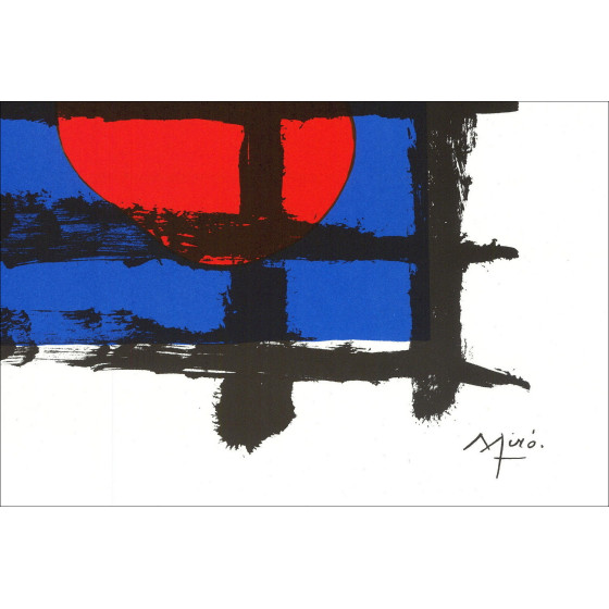 Joan MIRO - Original engraved wood "Composition BG01" 32x25cm - 1984