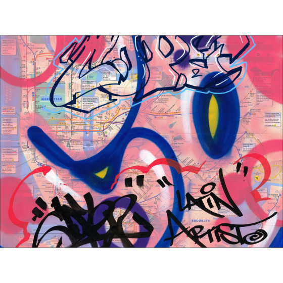 COPE2 - New York Subway Map 10, original artwork 2026
