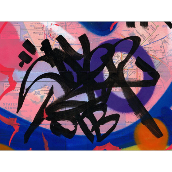 COPE2 - New York Subway Map 10, œuvre originale 2026