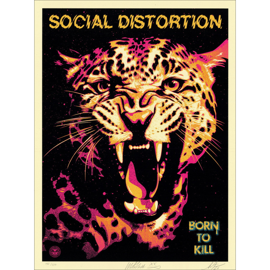 Shepard Fairey - Social Distortion Born to Kill, zeefdruk 2026