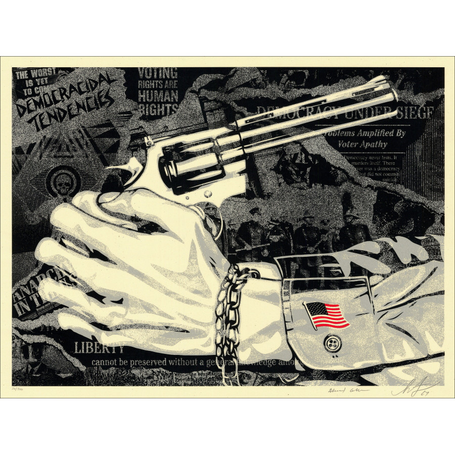 Shepard Fairey - Democracidal Tendencies, silkscreen print 2024