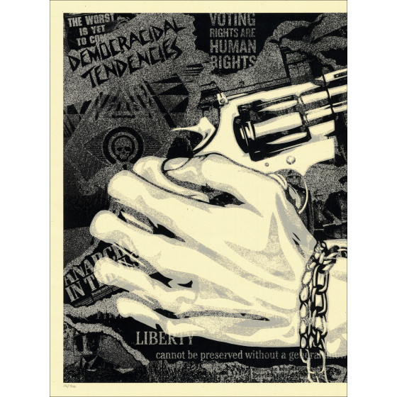 Shepard Fairey - Tendencias Democracidas, serigrafía 2024