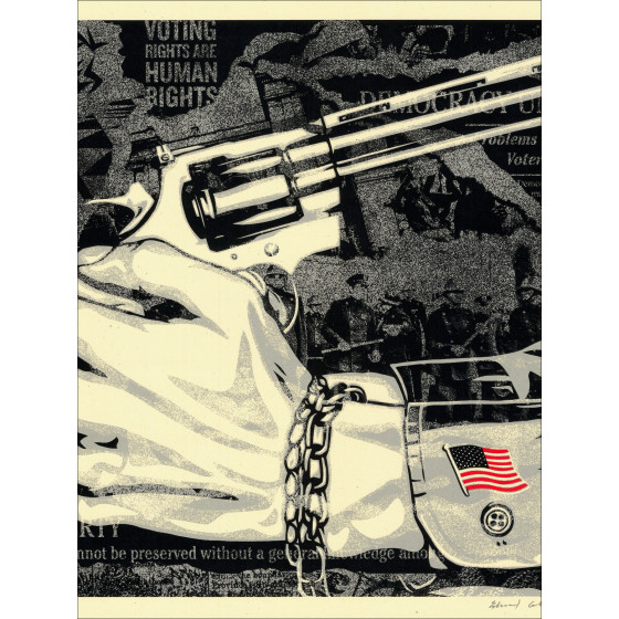 Shepard Fairey - Tendenze Democida, serigrafia 2024
