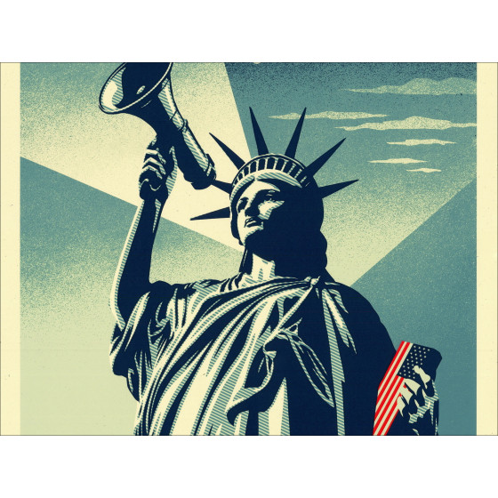 Shepard Fairey - Libertà di parola, serigrafia firmata 2026