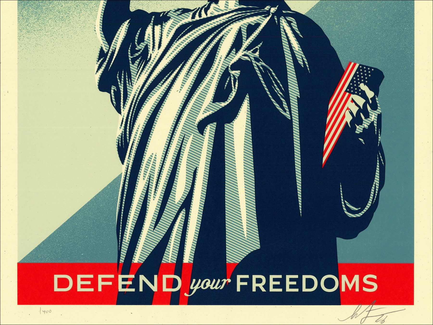 Shepard Fairey - Freedom of Speech, sérigraphie signée 2026