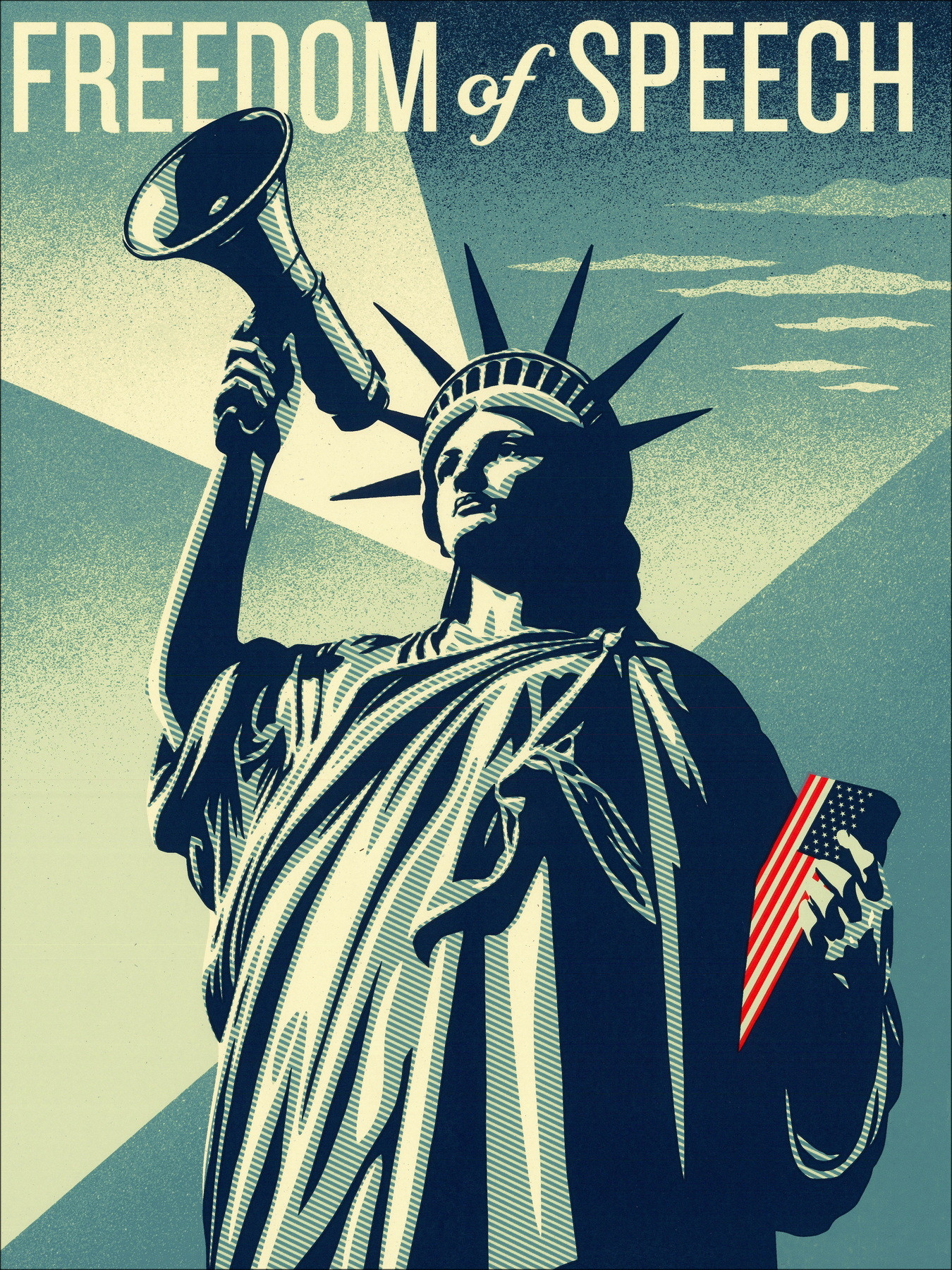 Shepard Fairey - Freedom of Speech, sérigraphie signée 2026