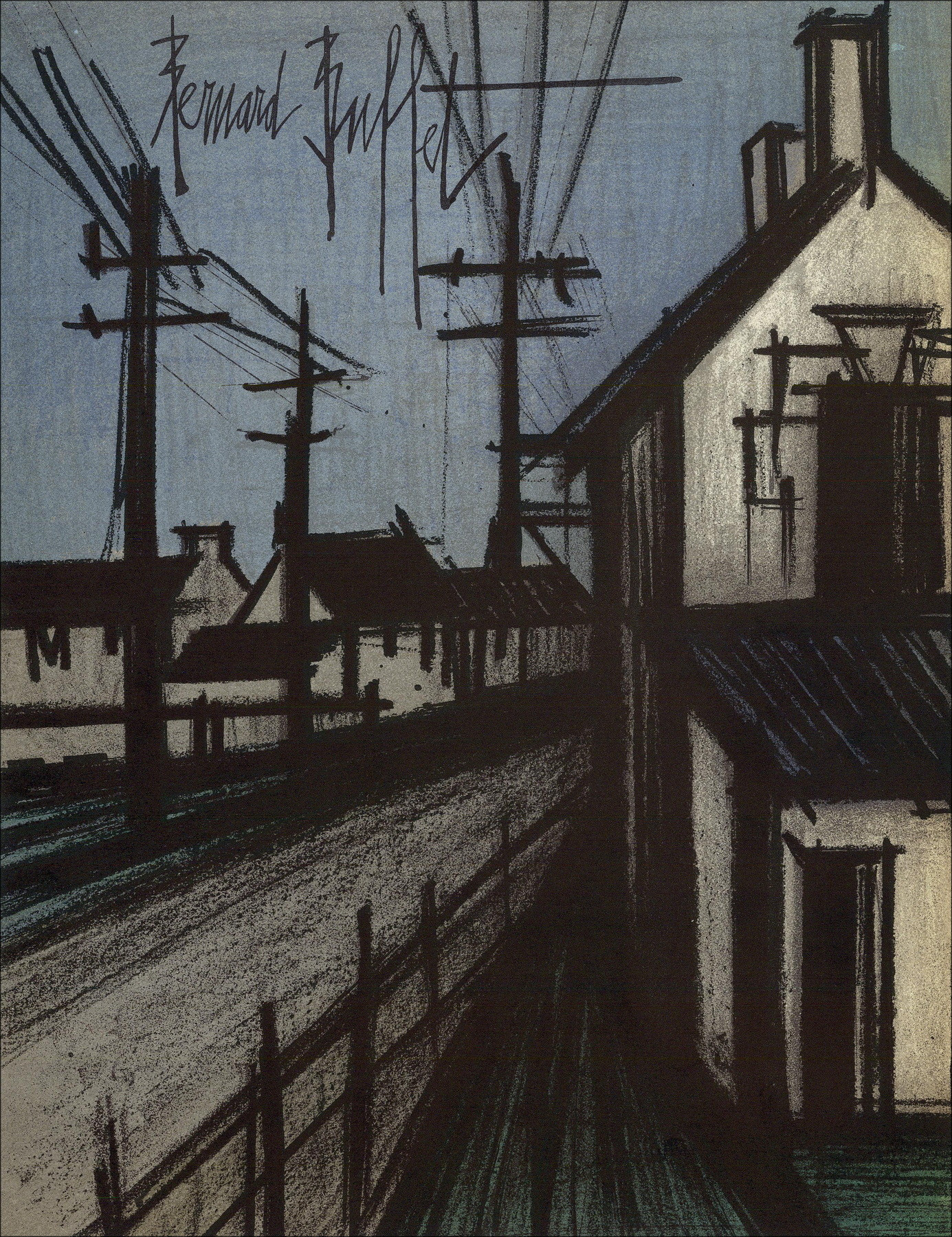Achat Lith Origin Original Het dorp Bernard BUFFET van 1967