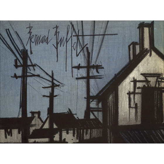 Achat Lith Origin Original Het dorp Bernard BUFFET van 1967