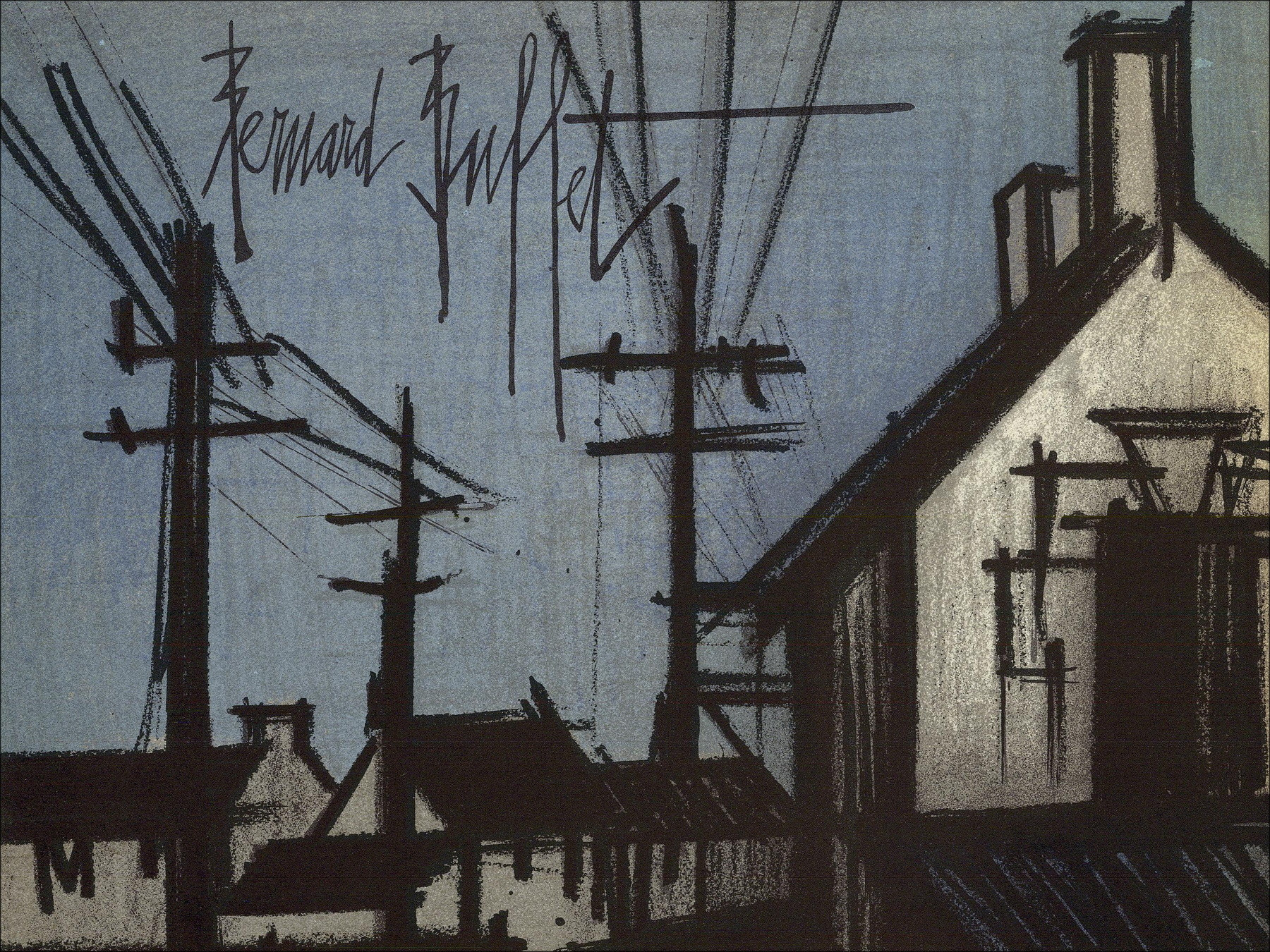 Achat Lith Origin Original Het dorp Bernard BUFFET van 1967