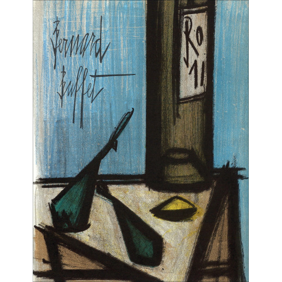 Buy Lithograph Bernard BUFFET Still life bottled 1967