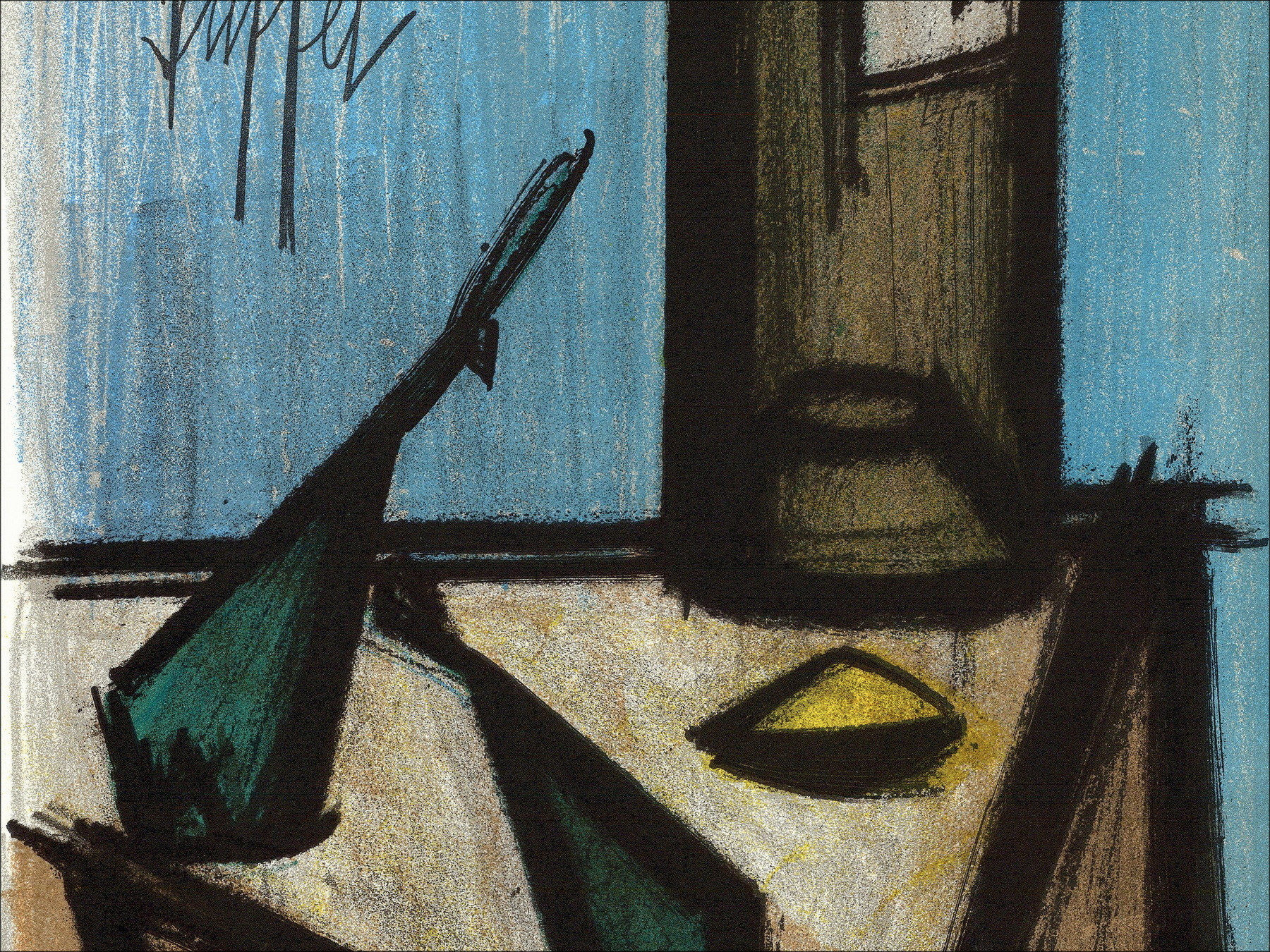 Buy Lithograph Bernard BUFFET Still life bottled 1967
