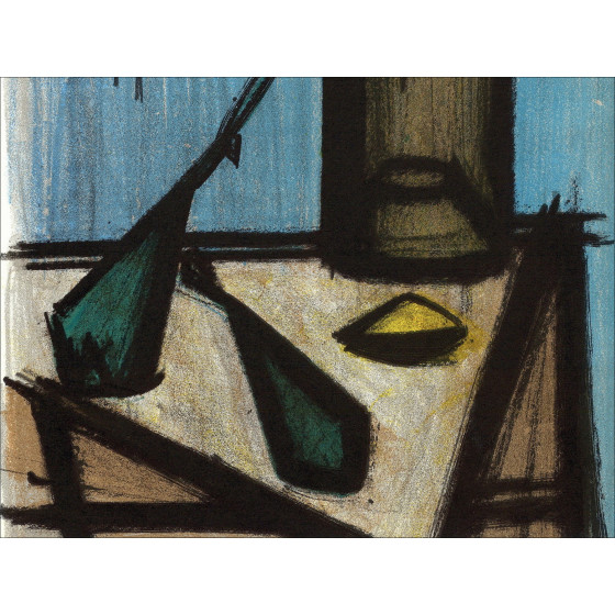 Buy Lithograph Bernard BUFFET Still life bottled 1967