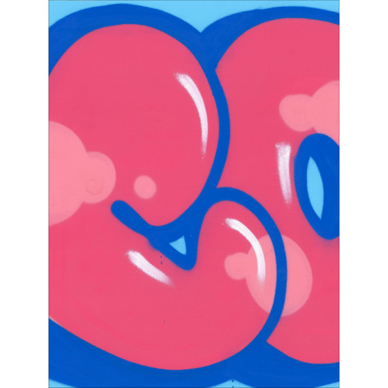 COPE2 - Ikonisches Bubble Pink, Originalgemälde auf Leinwand 2026