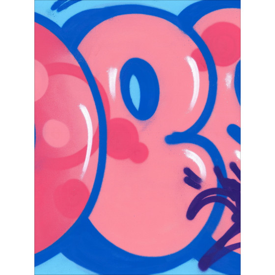 COPE2 - Iconic Bubble Pink, original painting on canvas 2026