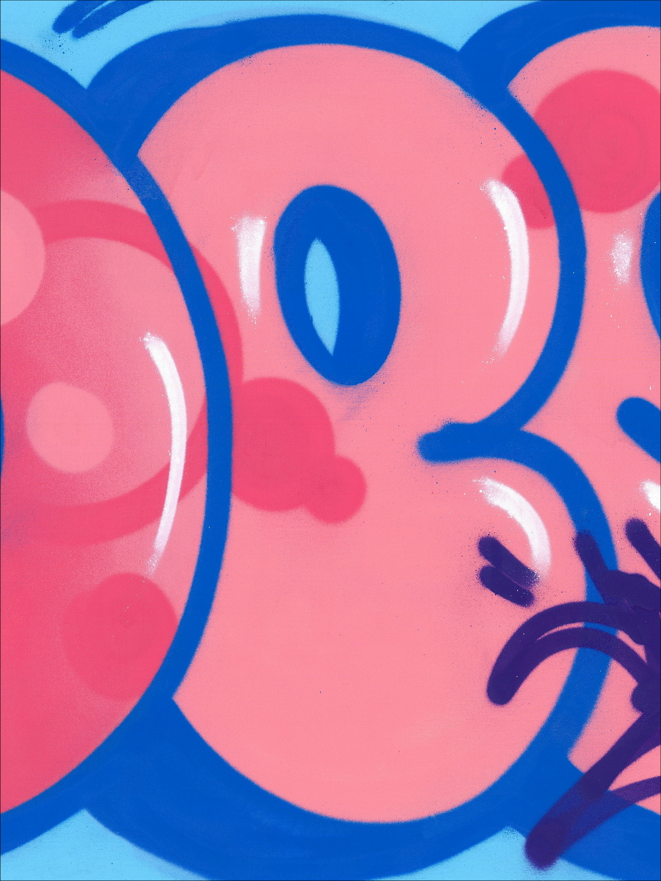 COPE2 - Iconic Bubble Pink, original painting on canvas 2026