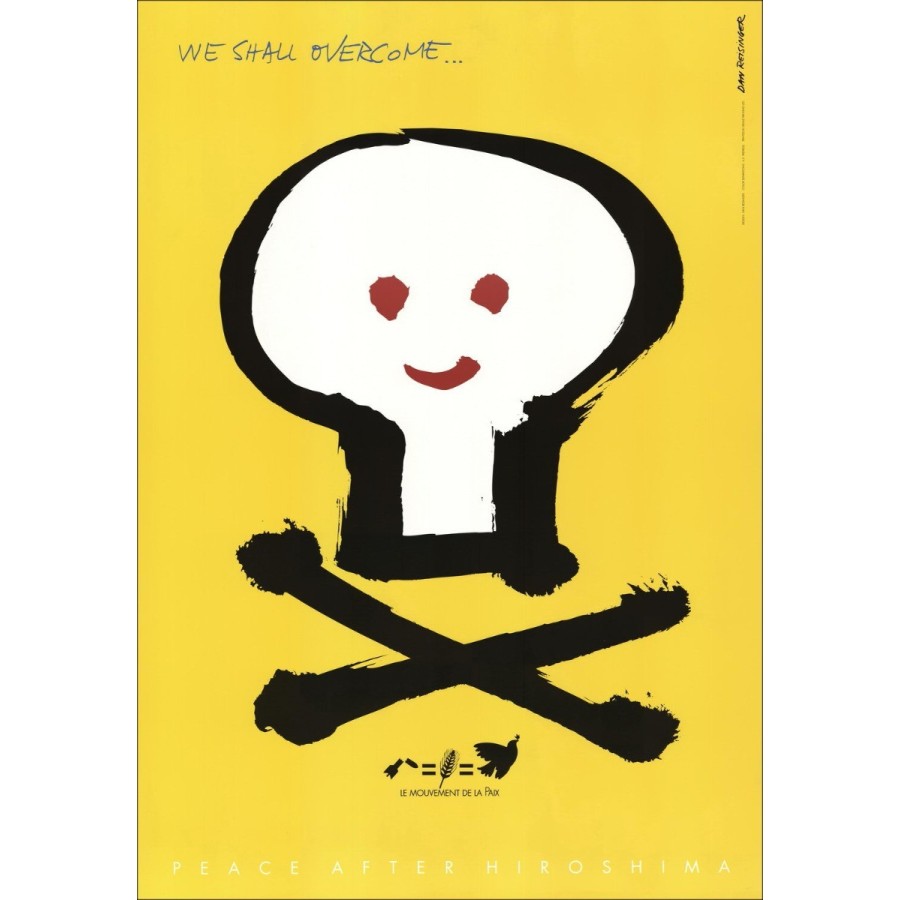 Dan Reisinger - Silenscreen "Frieden nach Hiroshima" 100x70cm - 1991
