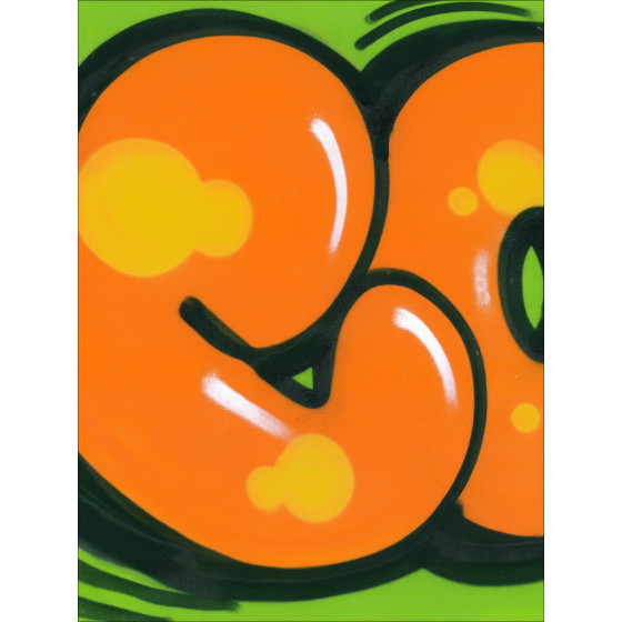 COPE2 - Iconic Bubble Orange, pittura originale su tela 2026