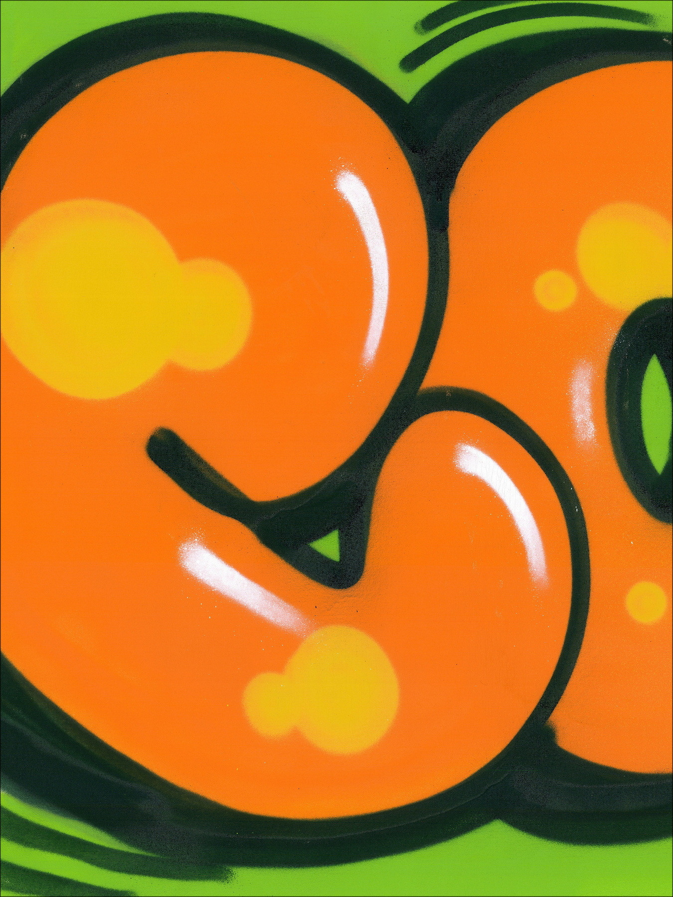 COPE2 - Iconic Bubble Orange, original painting on canvas 2026