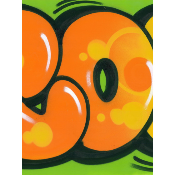 COPE2 - Iconic Bubble Orange, original painting on canvas 2026